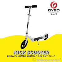 Skuter Anak Gyro GS777 Otopet Roda PU 20 cm Dek Anti Selip Setelan Tinggi Setang Kick Scooter for Kids 5 Tahun +
