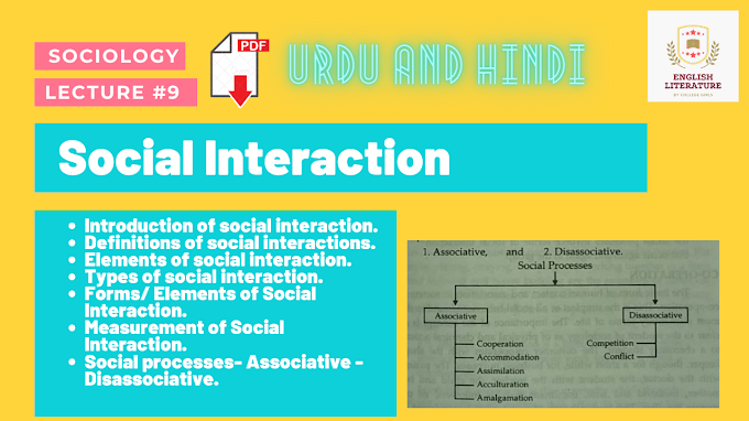 social interaction | Intro | Elements | levels | Forms | processes | Associative | Dis associative. PDF