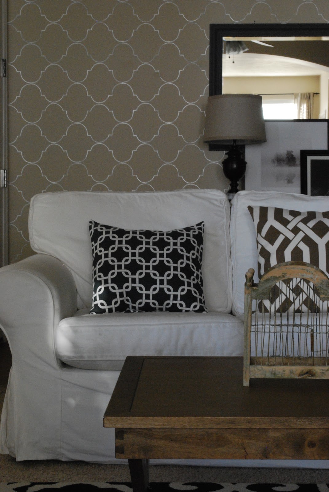 The Shabby Nest: How I Created My Living Room Accent Wall