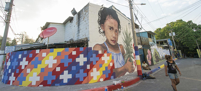 Un mural pintado San Salvador.PMA/Rein Skullerud