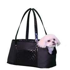 ELLA TOTE DOG CARRIER-BLACK/BLACK