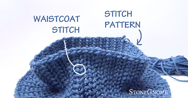 Waistcoat stitch and stitch pattern tutorial