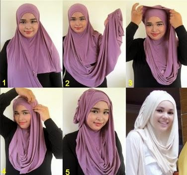 tutorial hijab pesta modern terbaru