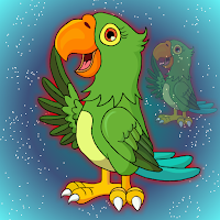 Clever Green Parrot Escape
