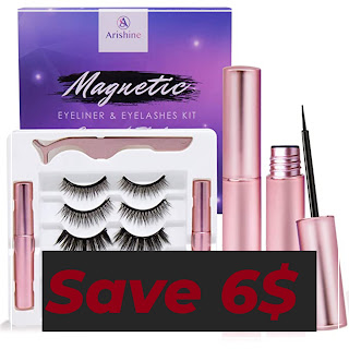 Save 6$ on Arishine Magnetic Eyeliner and Lashes Kit, Magnetic Eyeliner for Magnetic Lashes