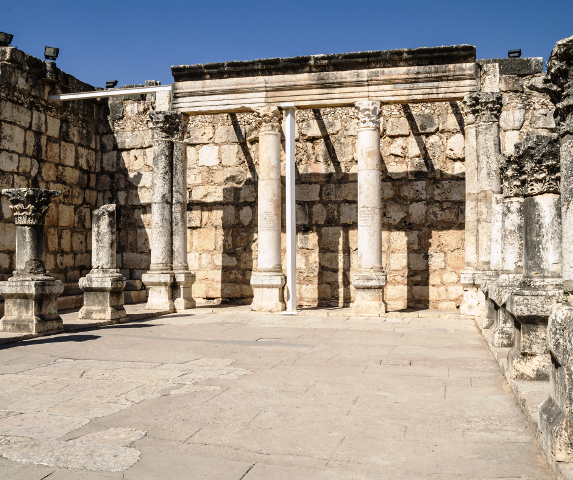 foto da Sinagoga de Cafarnaum
