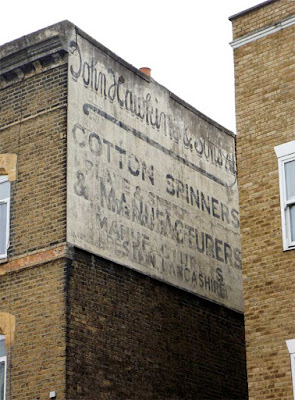 John Hawkin cotton spinners lancashire ghost sign stoke newington london