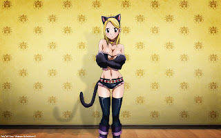    Lucy Heartfilia Cat Suit Sexy Fairy Tail Girl Anime HD Wallpaper Desktop PC Background 1911