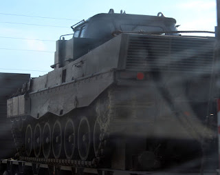 Some sort of armoured tracked vehicle