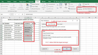 Cara Membuat Informasi dan Pesan Kesalahan di Cell / Range Excel