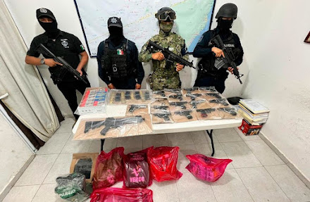 En 8 meses se incautaron en Quintana Roo más de 400 armas a grupos criminales