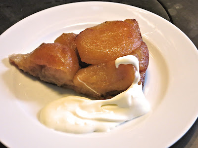 tarte Tatin, crème fraîche