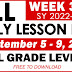 DAILY LESSON LOG (Quarter 1: WEEK 3) Sept. 5-9, 2022 Free Download