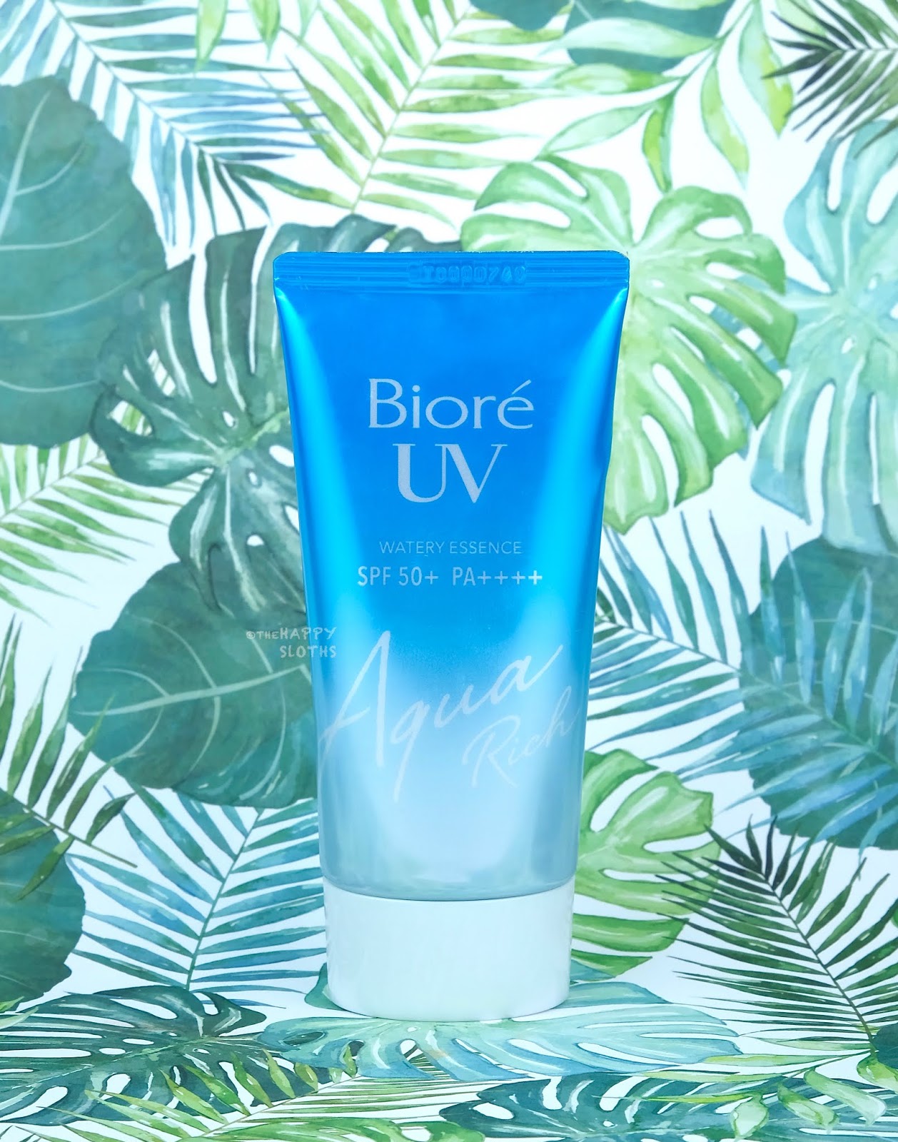 Biore Uv Aqua Rich Watery Essence Spf 50 Sunscreen Review The Happy Sloths Beauty Makeup And Skincare Blog With Reviews And Swatches