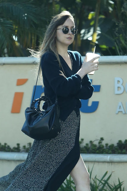 Dakota Johnson in Casual Outfit Out in West Hollywood