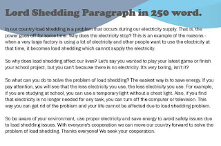 Load Shedding Paragraph in 250 Word., Load Shedding Paragraph, Load Shedding, Load Shedding Paragraphfor class 8, Load Shedding Paragraph for class 9, Load Shedding Paragraphfor class 10, Load Shedding Paragraph for class ssc, Load Shedding Paragraph for class hsc