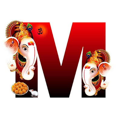 M Alphabet Ganesha Whatsapp Dp & Whatsapp Status