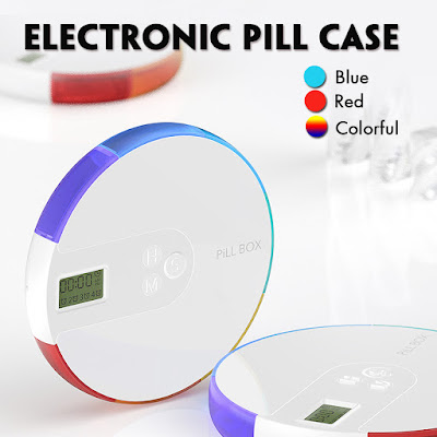 7 Days Electronic Pill Organizer Timer Alarm Clock Reminder Medicine Case Box 