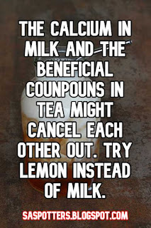 Milk limits the health benefits of tea.