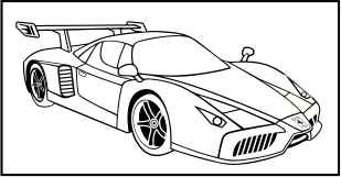 Karikaturku Indonesia Mewarnai Mobil  Sport  Ferrari Enzo