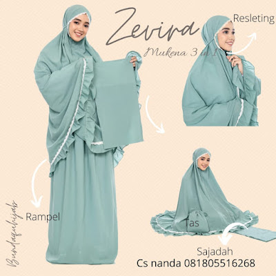 Mukena zevira set 3 in 1 - Butik Busana Muslim Terbesar dan Terlengkap