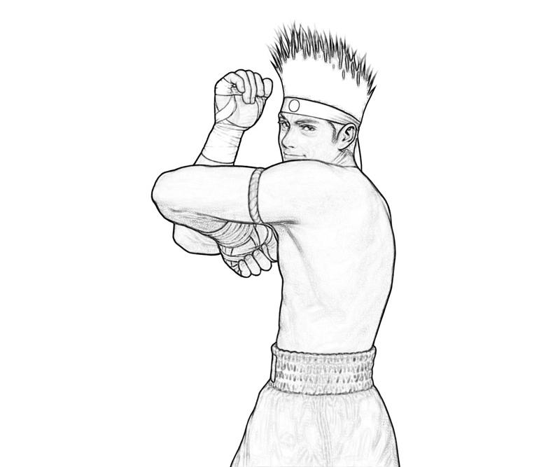 king-of-fighters-joe-higashi-smile-coloring-pages