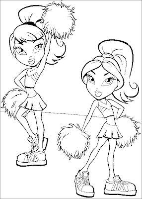 Bratz Coloring Pages on Cheerleading Coloring Pages