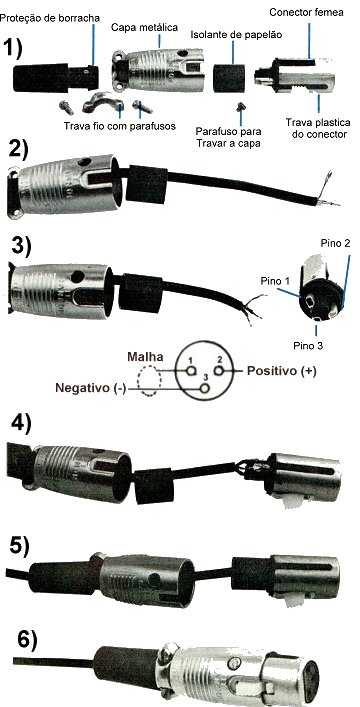 Como fazer um cabo de microfone balanceado ( XLR macho x fêmea).