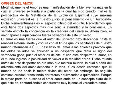 metafisica del amor