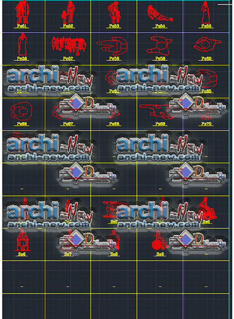 Modèles de personnes 2D Dwg  