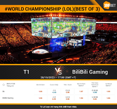 NHẬN ĐỊNH LOL WORLD CHAMPIONSHIP  T1 vs BiliBili Gaming (17:00, 28/10)
