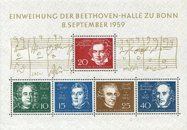 Germany Beethoven Sheet of 5