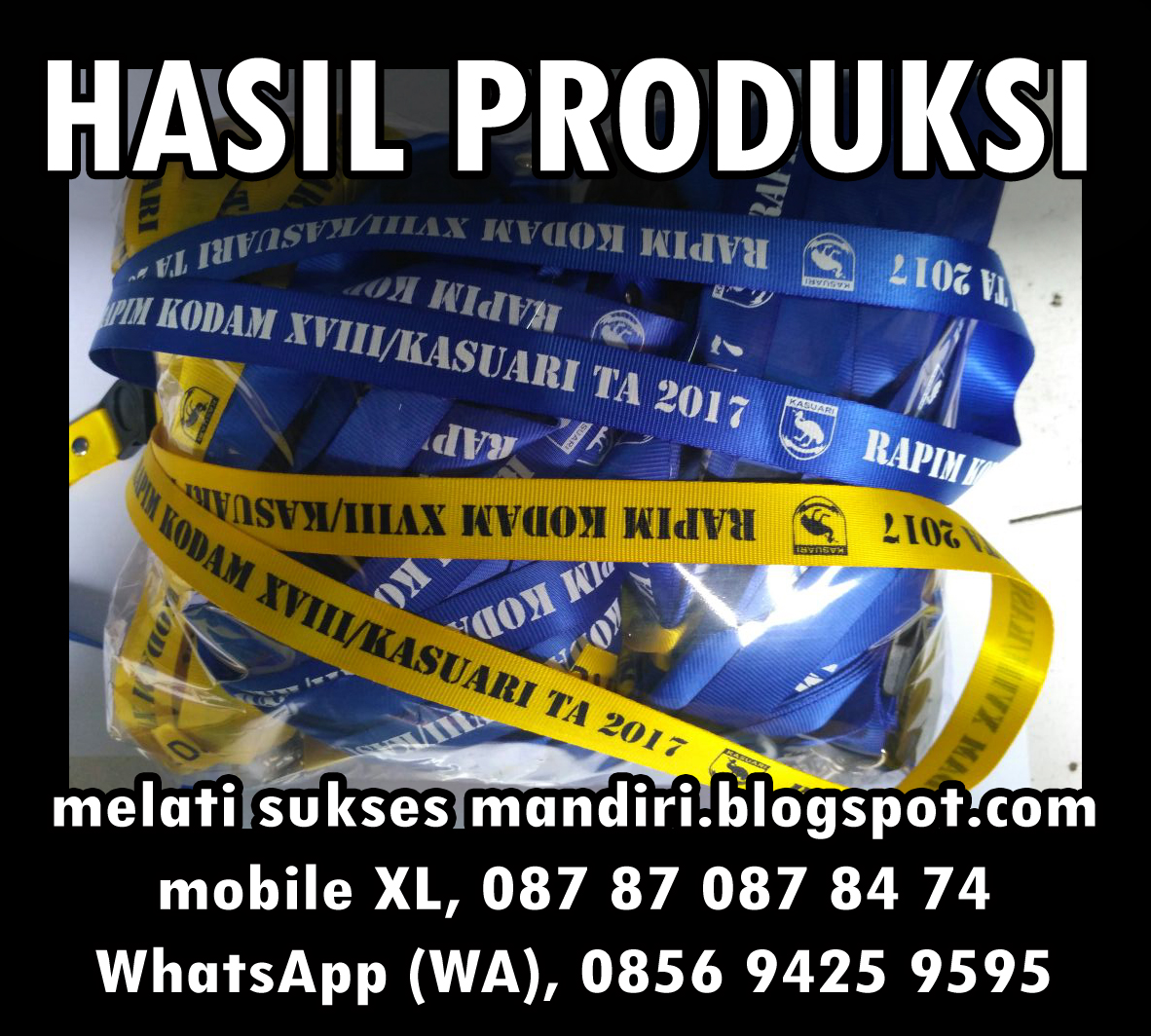 Tali promo lanyard: tali id card 24jam delivery tali id 