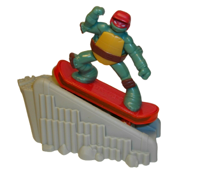 McDonalds Teenage Mutant Ninja Turtles Skate Park Happy Meal Toys 2014 Raphael figure and ramp