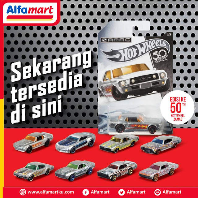 Temukan produk exclusive edisi 50 tahun HOT WHEELS Zamac hanya di Alfamart