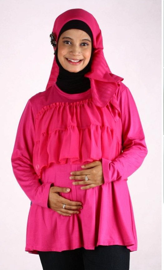 Tampil gaya dan islami dengan model baju  ibu  hamil  