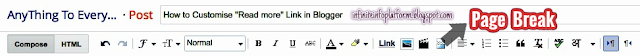How to set "read more" link in blogger
