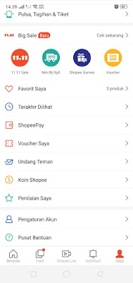 ShopeePay Menu