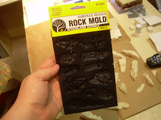 a scenic woodlands rock mold