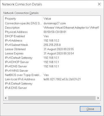 Cara Instalasi dan Konfigurasi DHCP Server Debian 8 Pada Vmware Workstation 