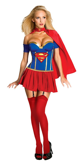 Adult Supergirl Corset Halloween Costume