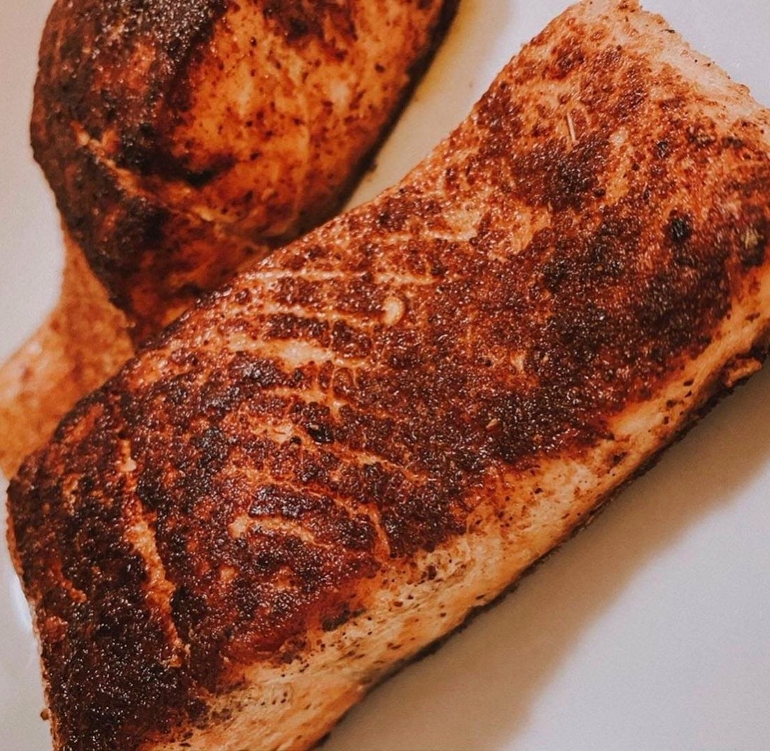 Blackened  CAJUN SALMON.