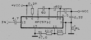 6.5Watt Amplifier circuit with MPC571C