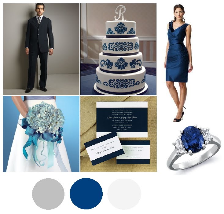 The inspiration board below shows just how you can match a sapphire blue