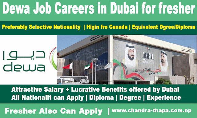 Dewa Job Careers in Dubai for fresher 2022 (Latest New Job updated)