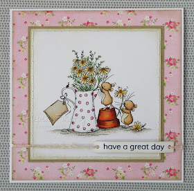 Cute floral card using Delightful Daisies image from LOTV