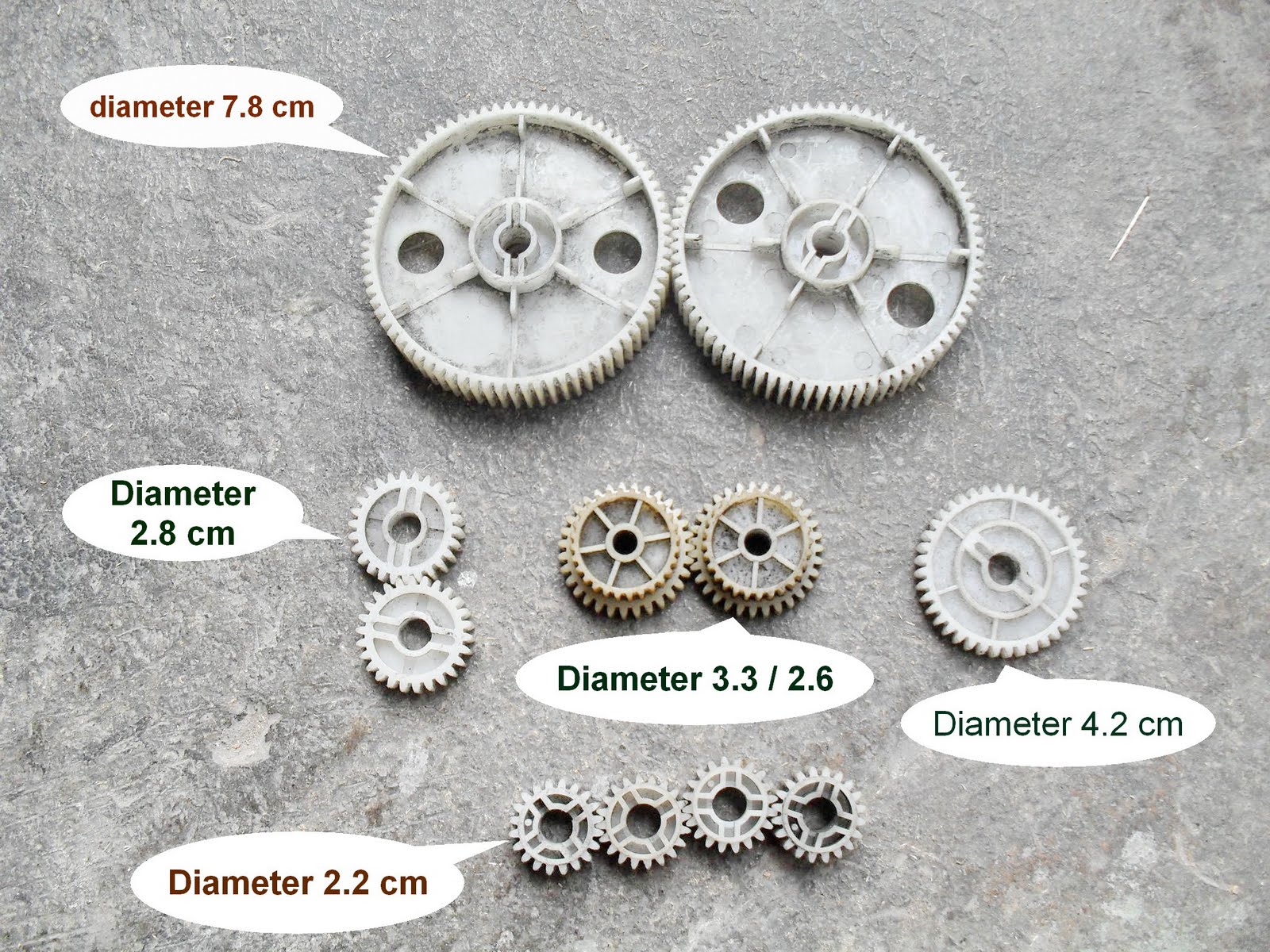 ROBOTIKA SparePart Gigi Plastik Shaft Ulir 