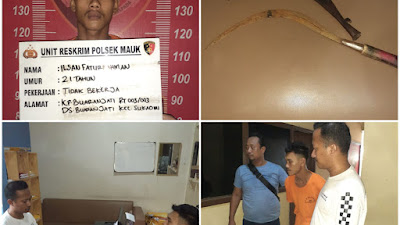 Ancam Warga Pakai Celurit, Pemuda Asal Buaran Jati Diringkus Unit Reskrim Polsek Mauk