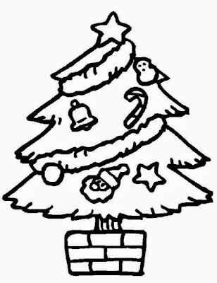 Árvore de Natal para colorir - Desenho de árvore de Natal