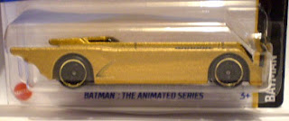 Close up of the Batman: The Animated Series Gold Batmobile